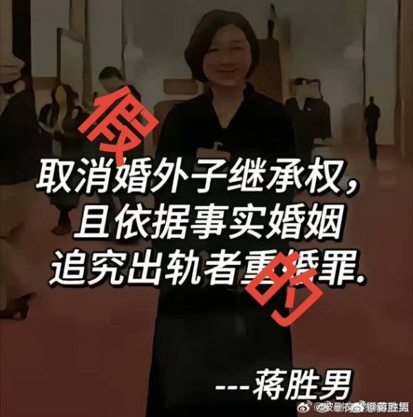 建议对未婚男性停发工资？蒋胜男辟谣